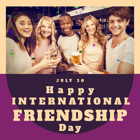 diverse group celebrating international friendship day - Download Free Stock Templates Pikwizard.com