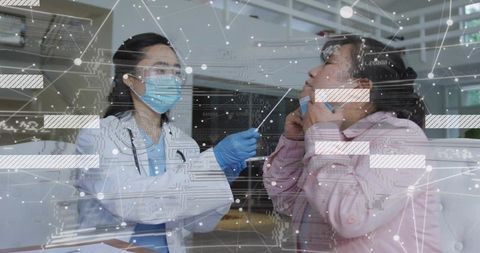 Healthcare Professional Administering Nasal Swab Research