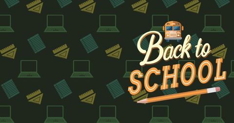 Vibrant 'back to school' design with educational icons