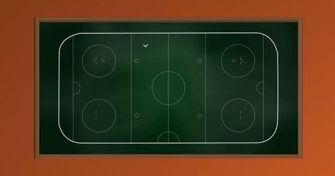 Aerial View of Strategic Sports Diagram Drawing on Blackboard