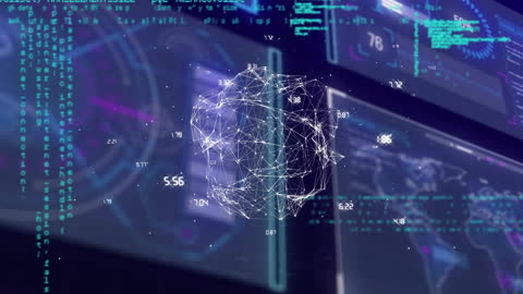 Abstract Digital Globe and Data Processing in Cyberspace