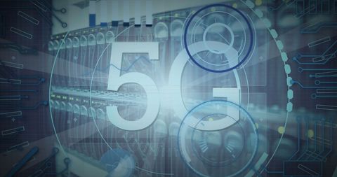 5G Technology Concept Over Computer Servers - Download Free Stock Images Pikwizard.com