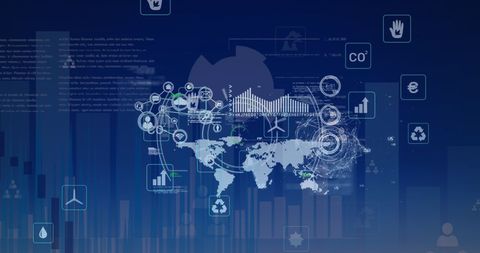 Global Business Connectivity Data and Analytics Visualization - Download Free Stock Images Pikwizard.com