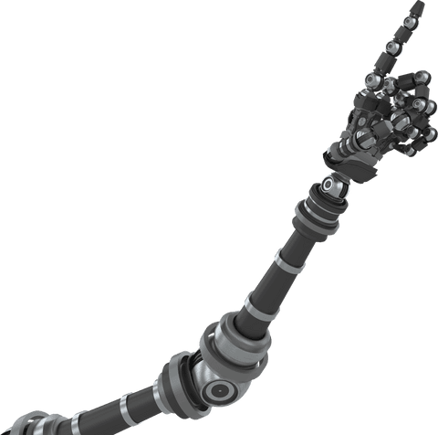 Transparent Gray Robotic Arm Making Pointing Gesture Close Up - Download Free Stock Videos Pikwizard.com