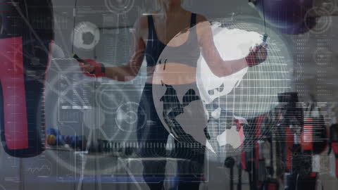 Business Team Interacting with Futuristic Data Interfaces