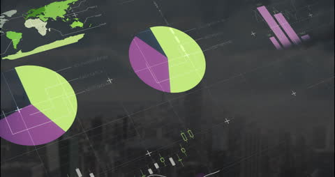 Animated Digital Analytics Dashboard with Global Statistics
