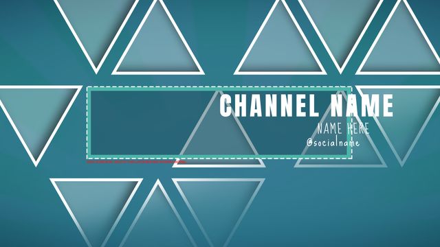 Geometric YouTube Channel Banner Template with Modern Design - Download Free Stock Templates Pikwizard.com