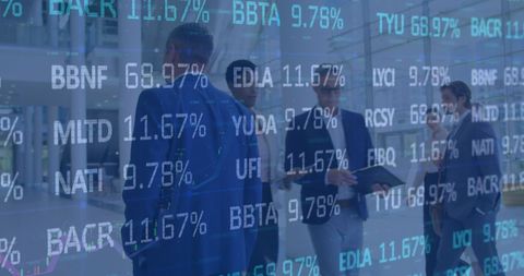 Business Professionals Analyzing Global Stock Market Data