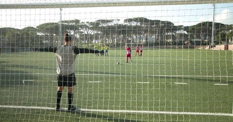 Exciting Soccer Penalty Kick Challenge on Green Field