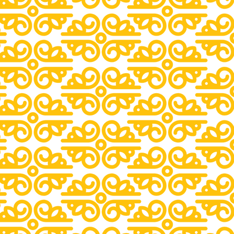 Seamless Ornamental Vintage Yellow Pattern on Transparent - Download Free Stock Videos Pikwizard.com
