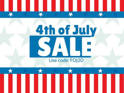Patriotic 4th of July Sale Announcement with Stars and Stripes - Download Free Stock Templates Pikwizard.com