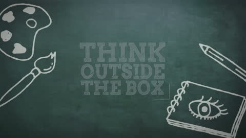 Think Outside the Box with School Supplies and Chalkboard Art