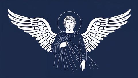 Celestial Angel With Graceful Wings and Halo