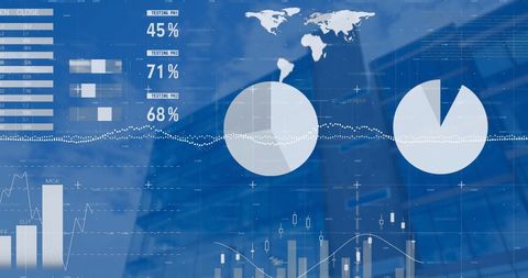 Modern Data Analytics with Business Building Background - Download Free Stock Images Pikwizard.com