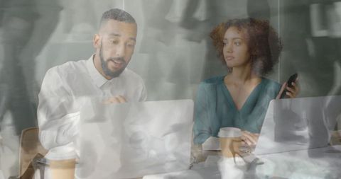 Office Collaboration with Modern Technology and Teamwork