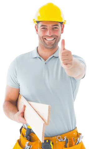 Happy Construction Worker Giving Thumbs Up with Wood - Download Free Stock Videos Pikwizard.com