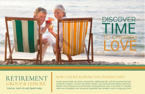 Senior Couple Relaxing with Drinks on a Beach - Download Free Stock Templates Pikwizard.com