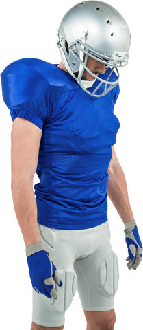 American Football Player in Transparent Uniform with Blue Jersey - Download Free Stock Videos Pikwizard.com