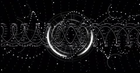 Abstract Digital Interface with Data Patterns on Black Background - Download Free Stock Images Pikwizard.com