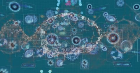 Futuristic Brain Data and Network Connections Concept - Download Free Stock Images Pikwizard.com