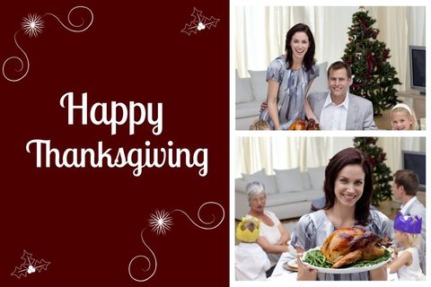 Family Thanksgiving Celebration with Roast Turkey Dinner - Download Free Stock Templates Pikwizard.com