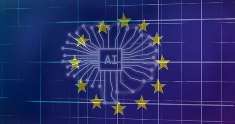 European Innovation in AI Technology With Circuit Visual Aesthetics - Download Free Stock Images Pikwizard.com