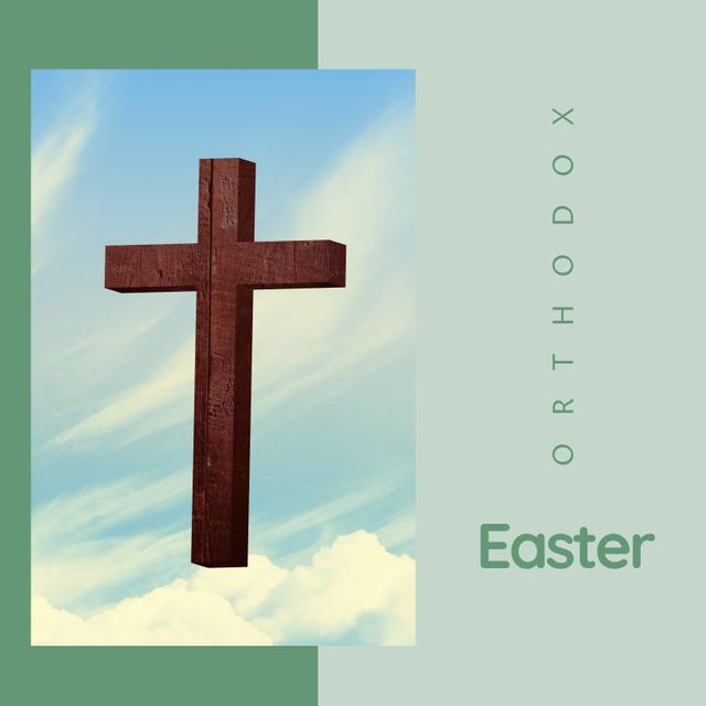 Ideal for religious websites, Orthodox Easter event invitations, and community bulletin boards. Perfect for social media posts and Easter-themed religious publications or flyers. Enhances content promoting Easter traditions and spiritual reflections.