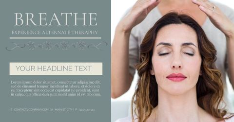 tranquil head massage therapy promotion - Download Free Stock Templates Pikwizard.com