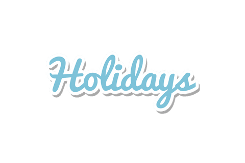 Transparent Holiday Text Design with Blue Outline - Download Free Stock Videos Pikwizard.com