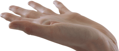 Close-up of Outstretched Hand Gesture on Transparent Background - Download Free Stock Videos Pikwizard.com