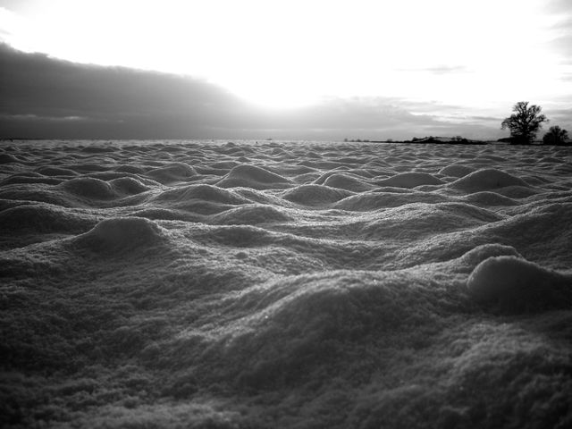 Winter landscape with snow dunes at sunset - Download Free Stock Photos Pikwizard.com