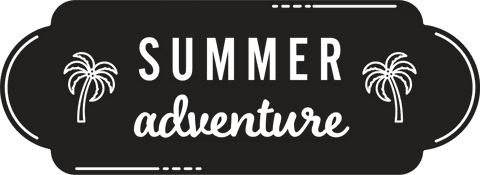 Black Badge with Summer Adventure Text on Transparent Background - Download Free Stock Videos Pikwizard.com
