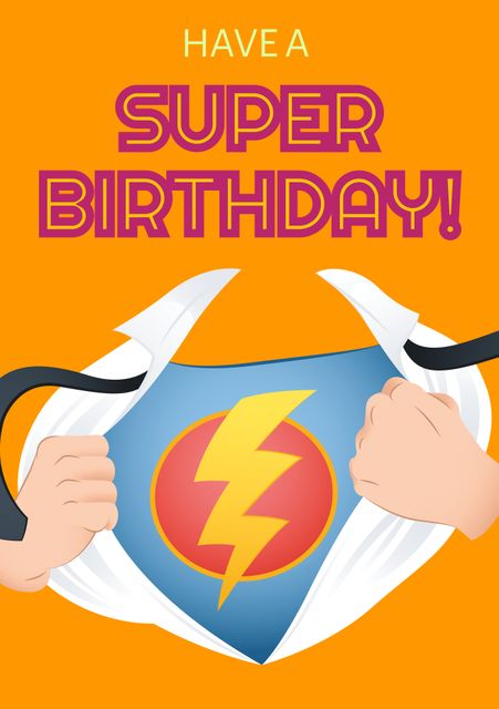 Superhero-Inspired Birthday Card Illustration - Download Free Stock Videos Pikwizard.com