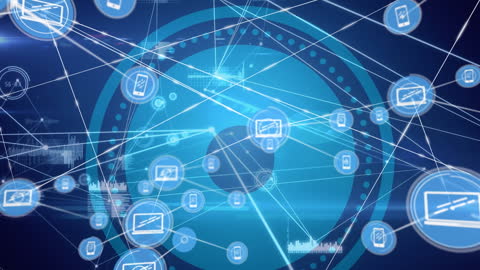 Futuristic Global Network Connectivity Abstract Digital Concept