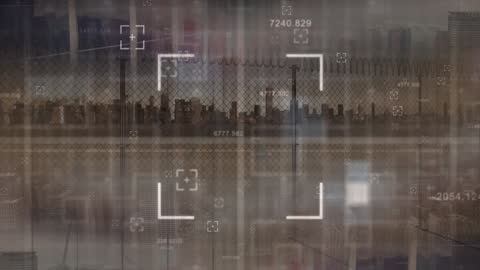 Futuristic Digital Overlay of Finance and Urban Infrastructure