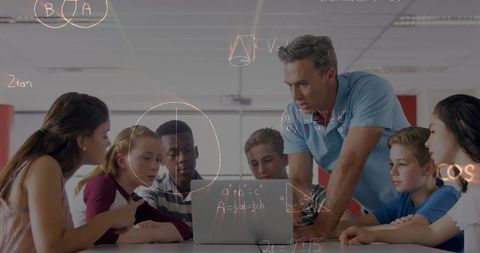 Teacher Engaging with Students Using Interactive Technology - Download Free Stock Images Pikwizard.com
