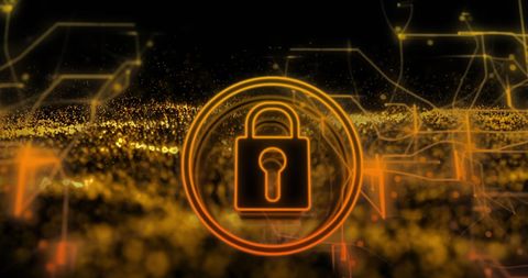 Digital Security Concept with Glowing Padlock - Download Free Stock Images Pikwizard.com