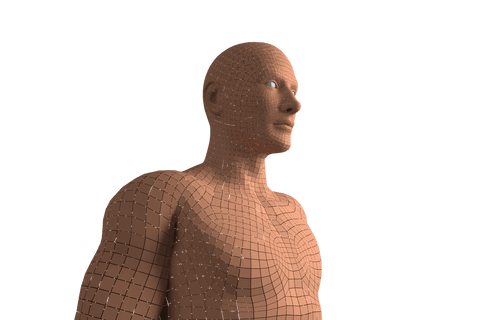 Transparent Digital Vector Silhouette of Man's High Section - Download Free Stock Videos Pikwizard.com