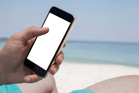 Transparent Smartphone Screen in Use on Beach Vacation - Download Free Stock Videos Pikwizard.com