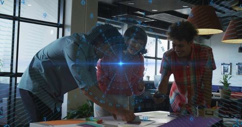 Collaborating with augmented reality overlay in coworking workspace design brainstorming