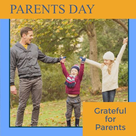 Parents day celebration in autumn park
