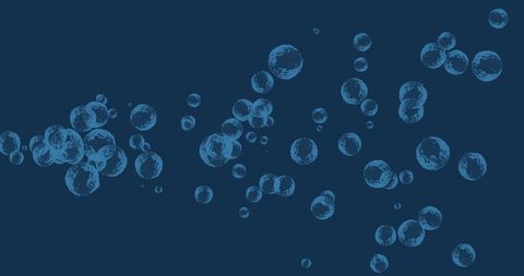 Floating Translucent Blue Bubbles on Blue Background - Download Free Stock Images Pikwizard.com