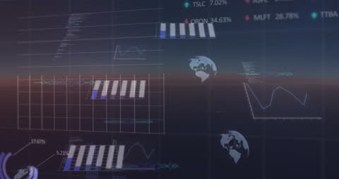 Global Financial Statistics and Data Processing Animation