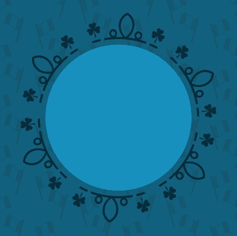 transparent circle border with decorative clovers and flags - Download Free Stock Videos Pikwizard.com