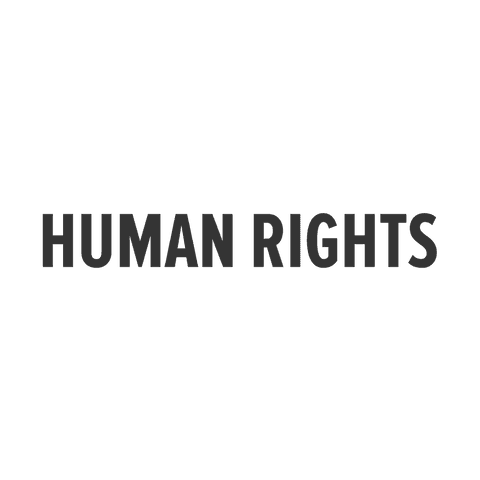 Human rights text illustration on transparent background