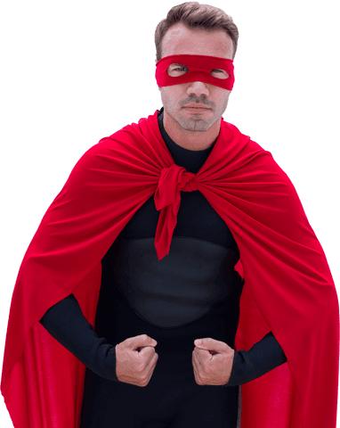 transparent superhero in vibrant red cape standing strong - Download Free Stock Videos Pikwizard.com