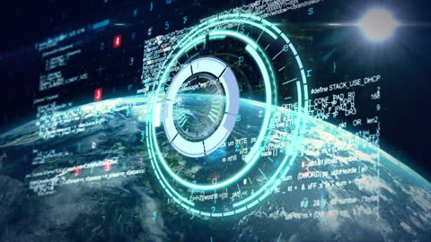 Futuristic 5G Data Network on Shimmering Earth Globe Background