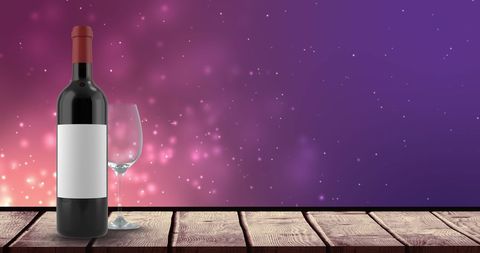 Elegantly Arranged Red Wine with Glass on Rustic Table - Download Free Stock Images Pikwizard.com