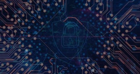 Cybersecurity Protection in Digital Network with Futuristic Circuit Design - Download Free Stock Images Pikwizard.com