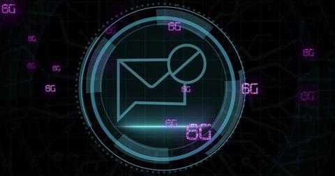Digital Security Icon on 6G Technology Background - Download Free Stock Images Pikwizard.com